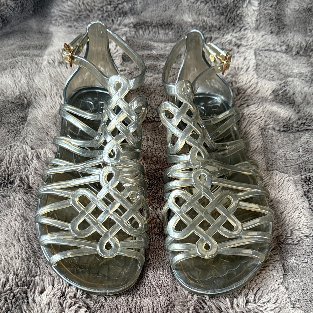 DVF smoke jelly sandals size 7M